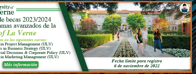 Proceso selectivo de becas parciales para programas avanzados - University of La Verne (Más información)